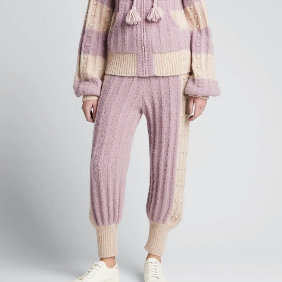 LOVESHACKFANCY Landana Lavender Wool Jogger Sweatpants $395 SZ XS - Picture 7 of 10